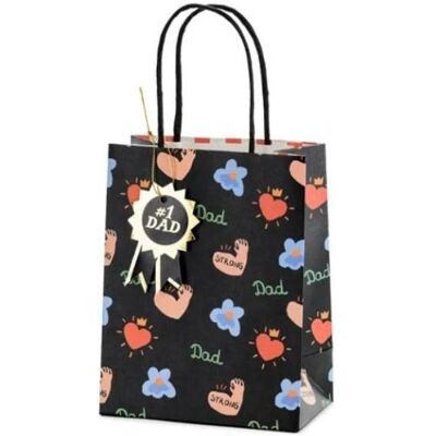 Partydeco, Emballage cadeau, Gift bag #1 Papa, mix, 8x14x18 cm (1 pkt / 1 pc.) (1x) - Publicité Partydeco, Emballage cadeau, Gift bag #1 Papa, mix, 8x14x18 cm (1 pkt / 1 pc.) (1x) - Publicité