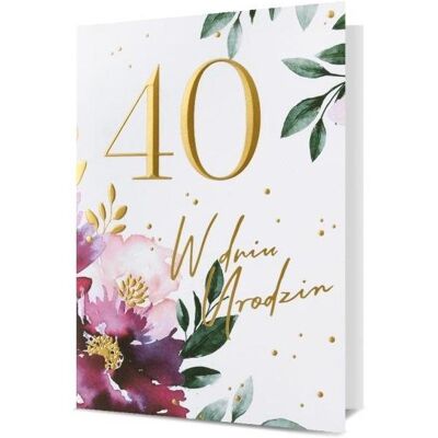 Nuance, Carte de vœux + papier à lettres, Karte B6 Geburtstag 40 - Publicité Nuance, Carte de vœux + papier à lettres, Karte B6 Geburtstag 40 - Publicité