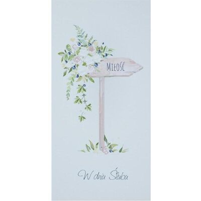 MAK, Carte de vœux + papier à lettres, Hochzeitskarte DL S50 - Wegweiser LOVE - Publicité MAK, Carte de vœux + papier à lettres, Hochzeitskarte DL S50 - Wegweiser LOVE - Publicité