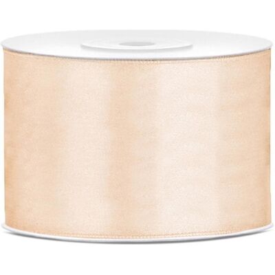 Partydeco, Emballage cadeau, Ruban de satin 50mm ivoire (25m) (1x) - Publicité Partydeco, Emballage cadeau, Ruban de satin 50mm ivoire (25m) (1x) - Publicité