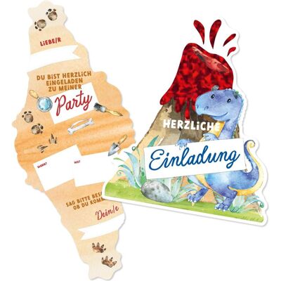 Papierdrachen, Carte de vœux + papier à lettres, 12 Einladungskarten Vulkan (12 pcs) - Publicité Papierdrachen, Carte de vœux + papier à lettres, 12 Einladungskarten Vulkan (12 pcs) - Publicité