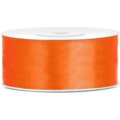 Partydeco, Emballage cadeau, Satin Ribbon, orange, 25mm/25m (1 pc. / 25 lm) (1x) - Publicité Partydeco, Emballage cadeau, Satin Ribbon, orange, 25mm/25m (1 pc. / 25 lm) (1x) - Publicité