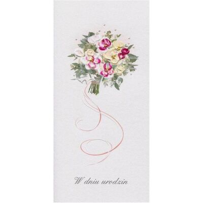 MAK, Carte de vœux + papier à lettres, Geburtstagskarte DL U19 - Blumenstrauss - Publicité MAK, Carte de vœux + papier à lettres, Geburtstagskarte DL U19 - Blumenstrauss - Publicité