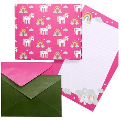 Ensemble Papeterie Licorne Rose A5 - Occasions Générales - Publicité Ensemble Papeterie Licorne Rose A5 - Occasions Générales - Publicité