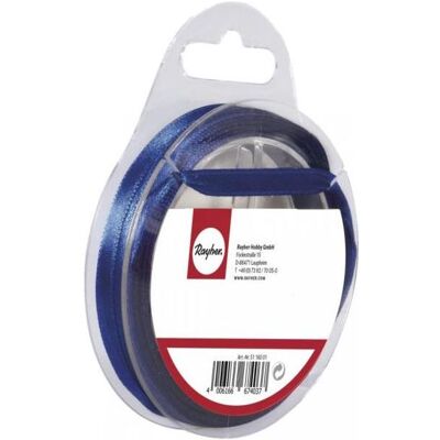 Rayher, Emballage cadeau, Satinband, dunkelblau, 10 m (1x) - Publicité Rayher, Emballage cadeau, Satinband, dunkelblau, 10 m (1x) - Publicité
