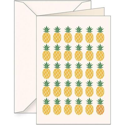 Tassotti, Carte de vœux + papier à lettres, Carte B6 + enveloppe 5992 Ananas - Publicité Tassotti, Carte de vœux + papier à lettres, Carte B6 + enveloppe 5992 Ananas - Publicité
