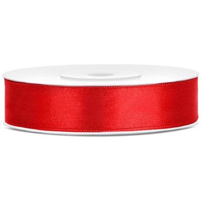 Partydeco, Emballage cadeau, Satin Ribbon, red, 12mm/25m (1 pc. / 25 lm) (1x) - Publicité Partydeco, Emballage cadeau, Satin Ribbon, red, 12mm/25m (1 pc. / 25 lm) (1x) - Publicité