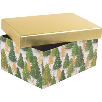 Idena, Emballage cadeau, Geschenkbox Weihnachten Tannenbaum 20x15x9cm - Publicité Idena, Emballage cadeau, Geschenkbox Weihnachten Tannenbaum 20x15x9cm - Publicité