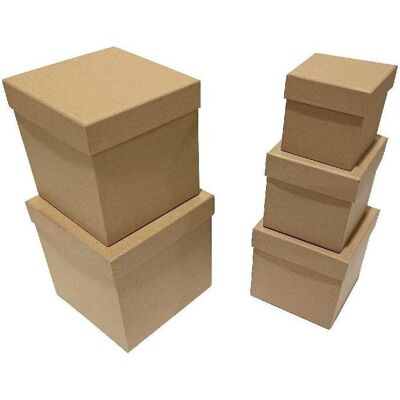 PBS Austria, Emballage cadeau, Set de 5 boîtes cadeaux en papier d'emballage naturel - Publicité PBS Austria, Emballage cadeau, Set de 5 boîtes cadeaux en papier d'emballage naturel - Publicité