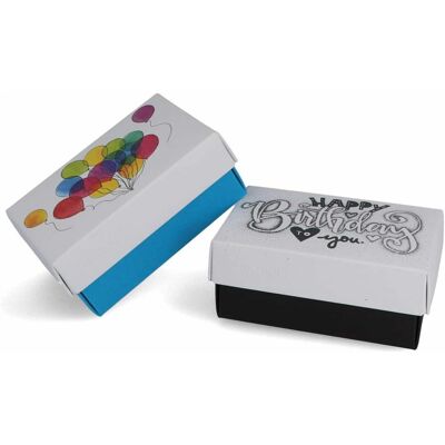 Ensemble de 2 boîtes cadeaux blanches Buntbox 2045-26 - Anniversaire L - Publicité Ensemble de 2 boîtes cadeaux blanches Buntbox 2045-26 - Anniversaire L - Publicité