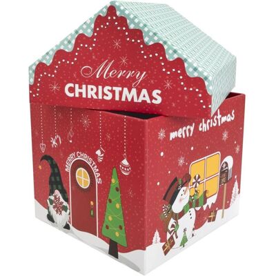 Idena, Emballage cadeau, Boîtes cadeaux WH Maisons Noël multicolores L : 14,8x18x14,8cm, S : 12x16x12cm 2 pièces (2x) - Publicité Idena, Emballage cadeau, Boîtes cadeaux WH Maisons Noël multicolores L : 14,8x18x14,8cm, S : 12x16x12cm 2 pièces (2x) - Publicité