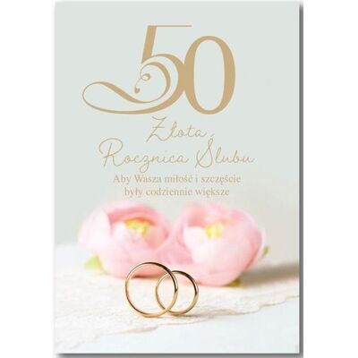 Teka, Carte de vœux + papier à lettres, Grusskarte zum 50. Hochzeitstag - Publicité Teka, Carte de vœux + papier à lettres, Grusskarte zum 50. Hochzeitstag - Publicité