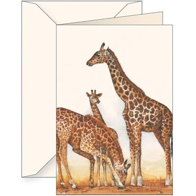 Teka, Carte de vœux + papier à lettres, B6 Karte + Umschlag 7503 Giraffen - Publicité Teka, Carte de vœux + papier à lettres, B6 Karte + Umschlag 7503 Giraffen - Publicité