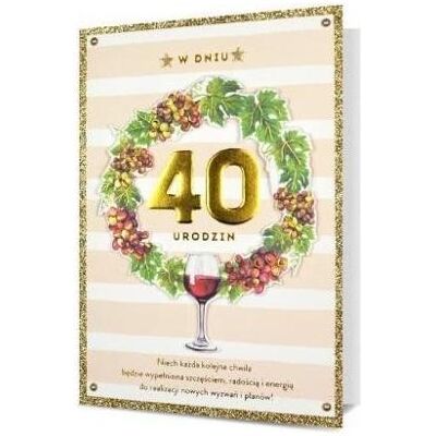 Nuance, Carte de vœux + papier à lettres, Karte B6 Geburtstag 40 HM200-2295 - Publicité Nuance, Carte de vœux + papier à lettres, Karte B6 Geburtstag 40 HM200-2295 - Publicité
