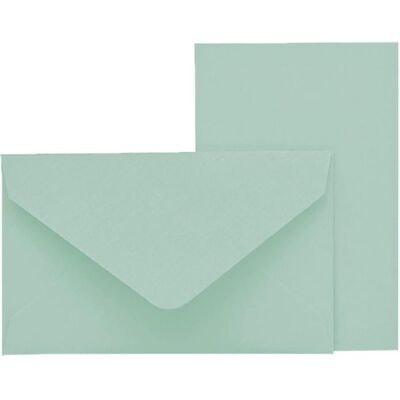 Rössler, Carte de vœux + papier à lettres, Kartenpack eucalyptus 53x85mm (10 pcs) - Publicité Rössler, Carte de vœux + papier à lettres, Kartenpack eucalyptus 53x85mm (10 pcs) - Publicité