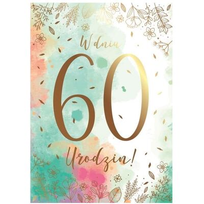 Passion, Carte de vœux + papier à lettres, Karte B6 PR-108 Geburtstag 60 (1 pcs) - Publicité Passion, Carte de vœux + papier à lettres, Karte B6 PR-108 Geburtstag 60 (1 pcs) - Publicité