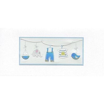MAK, Carte de vœux + papier à lettres, Geburts-/Einjahreskarte DL D02 - Junge - Publicité MAK, Carte de vœux + papier à lettres, Geburts-/Einjahreskarte DL D02 - Junge - Publicité