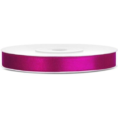 Partydeco, Emballage cadeau, Satin Ribbon, fuchsia, 6mm/25m (1 pkt / 1 pc.) (1x) - Publicité Partydeco, Emballage cadeau, Satin Ribbon, fuchsia, 6mm/25m (1 pkt / 1 pc.) (1x) - Publicité