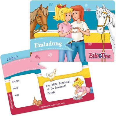 Papierdrachen, Carte de vœux + papier à lettres, 12 cartes d'invitation - Bibi et Tina (12 pcs) - Publicité Papierdrachen, Carte de vœux + papier à lettres, 12 cartes d'invitation - Bibi et Tina (12 pcs) - Publicité