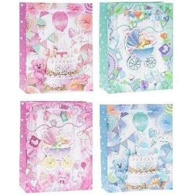 Rozette, Emballage cadeau, Pop-Up-Tasche 3D Geburt 18x23x8cm Mix ROSETT (1x) - Publicité Rozette, Emballage cadeau, Pop-Up-Tasche 3D Geburt 18x23x8cm Mix ROSETT (1x) - Publicité