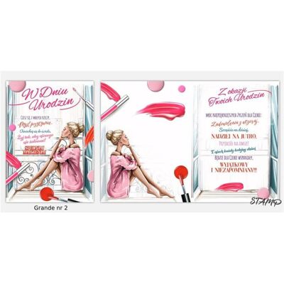 Stamp, Carte de vœux + papier à lettres, Grande carte + enveloppe modèle n° 02 anniversaire - Publicité Stamp, Carte de vœux + papier à lettres, Grande carte + enveloppe modèle n° 02 anniversaire - Publicité