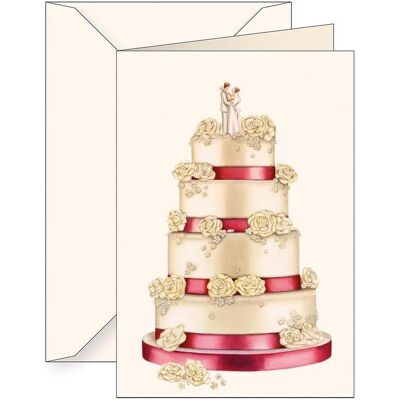 Teka, Carte de vœux + papier à lettres, B6 Karte + Umschlag 5823 Hochzeitstorte Junges Paar - Publicité Teka, Carte de vœux + papier à lettres, B6 Karte + Umschlag 5823 Hochzeitstorte Junges Paar - Publicité