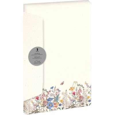 Rössler, Carte de vœux + papier à lettres, Papier design Fleurs des champs (10 pcs) - Publicité Rössler, Carte de vœux + papier à lettres, Papier design Fleurs des champs (10 pcs) - Publicité