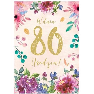 Passion, Carte de vœux + papier à lettres, Karte B6 PR-111 Geburtstag 80 (1 pcs) - Publicité Passion, Carte de vœux + papier à lettres, Karte B6 PR-111 Geburtstag 80 (1 pcs) - Publicité