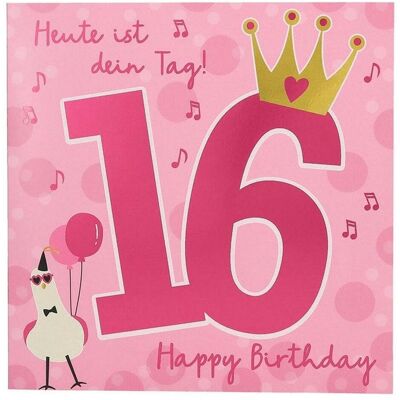 Magni, Carte de vœux + papier à lettres, Dépêche 11515-027 Carte numérotée pour un 17e anniversaire avec musique, carte pliante raffinée (1 pcs) - Publicité Magni, Carte de vœux + papier à lettres, Dépêche 11515-027 Carte numérotée pour un 17e anniversaire avec musique, carte pliante raffinée (1 pcs) - Publicité
