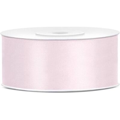 Partydeco, Emballage cadeau, Satin Ribbon, light powder pink, 25mm/25m (1 pc. / 25 lm) (1x) - Publicité Partydeco, Emballage cadeau, Satin Ribbon, light powder pink, 25mm/25m (1 pc. / 25 lm) (1x) - Publicité