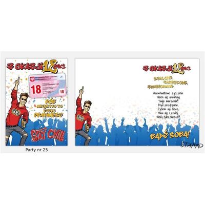 Stamp, Carte de vœux + papier à lettres, Carte de fête B6 + enveloppe Modèle n° 25 Anniversaire 18 ans - Publicité Stamp, Carte de vœux + papier à lettres, Carte de fête B6 + enveloppe Modèle n° 25 Anniversaire 18 ans - Publicité