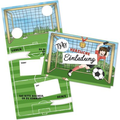 Papierdrachen, Carte de vœux + papier à lettres, 12 Einladungskarten Fussball (12 pcs) - Publicité Papierdrachen, Carte de vœux + papier à lettres, 12 Einladungskarten Fussball (12 pcs) - Publicité