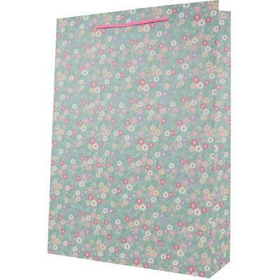 Idena, Emballage cadeau, Geschenktasche Blumen Kraftpapier 140g/m² grün 25x34,5x8,5cm - Publicité Idena, Emballage cadeau, Geschenktasche Blumen Kraftpapier 140g/m² grün 25x34,5x8,5cm - Publicité