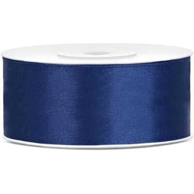 Partydeco, Emballage cadeau, Satin Ribbon, bleu marine, 25mm/25m (1 pc. / 25 lm) (1x) - Publicité Partydeco, Emballage cadeau, Satin Ribbon, bleu marine, 25mm/25m (1 pc. / 25 lm) (1x) - Publicité