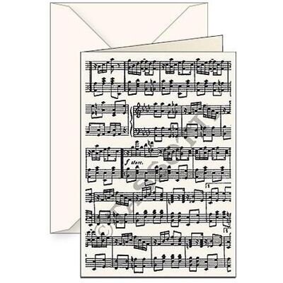 Tassotti, Carte de vœux + papier à lettres, Carte B6 + enveloppe musicale - Publicité Tassotti, Carte de vœux + papier à lettres, Carte B6 + enveloppe musicale - Publicité