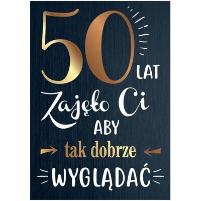Passion, Carte de vœux + papier à lettres, Karte B6 PR-107 Geburtstag 50 (1 pcs) - Publicité Passion, Carte de vœux + papier à lettres, Karte B6 PR-107 Geburtstag 50 (1 pcs) - Publicité