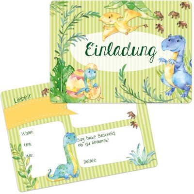 Papierdrachen, Carte de vœux + papier à lettres, 12 cartes d'invitation - Dino (12 pcs) - Publicité Papierdrachen, Carte de vœux + papier à lettres, 12 cartes d'invitation - Dino (12 pcs) - Publicité