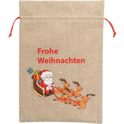 Idena, Emballage cadeau, Sac cadeau de Noël Père Noël 49x63cm (1x) - Publicité Idena, Emballage cadeau, Sac cadeau de Noël Père Noël 49x63cm (1x) - Publicité