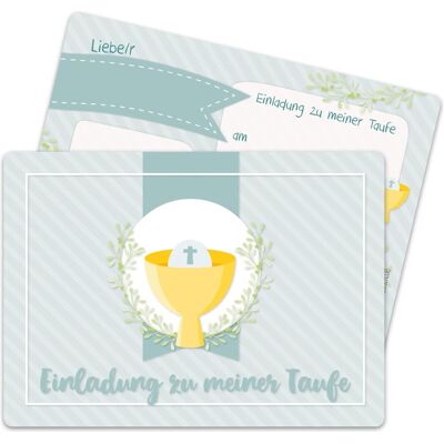 Papierdrachen, Carte de vœux + papier à lettres, 12 faire-part de baptême - Calice menthe (12 pcs) - Publicité Papierdrachen, Carte de vœux + papier à lettres, 12 faire-part de baptême - Calice menthe (12 pcs) - Publicité