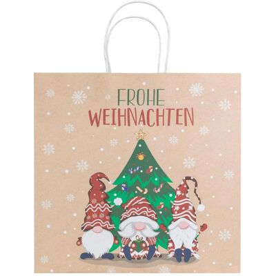 Idena, Emballage cadeau, Sac cadeau Noël lutin multicolore 28x15x28cm - Publicité Idena, Emballage cadeau, Sac cadeau Noël lutin multicolore 28x15x28cm - Publicité