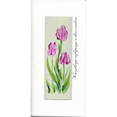 MAK, Carte de vœux + papier à lettres, Geburtstagskarte DL U05 - Tulpen - Publicité MAK, Carte de vœux + papier à lettres, Geburtstagskarte DL U05 - Tulpen - Publicité