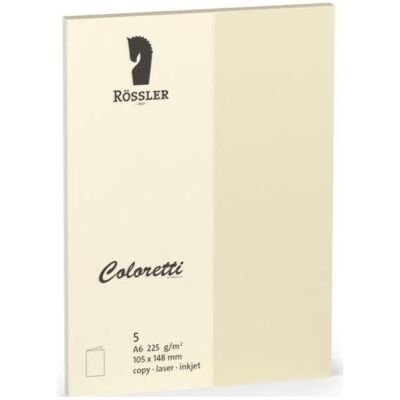Magni, Carte de vœux + papier à lettres, Cartes Coloretti DL A6Hd 5 pcs crème (5 pcs) - Publicité Magni, Carte de vœux + papier à lettres, Cartes Coloretti DL A6Hd 5 pcs crème (5 pcs) - Publicité