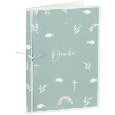 Rössler, Carte de vœux + papier à lettres, Merci Carte Arc-en-ciel jade (10 pcs) - Publicité Rössler, Carte de vœux + papier à lettres, Merci Carte Arc-en-ciel jade (10 pcs) - Publicité