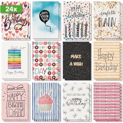 Sigel, Carte de vœux + papier à lettres, Anniversaire (24 pcs) - Publicité Sigel, Carte de vœux + papier à lettres, Anniversaire (24 pcs) - Publicité