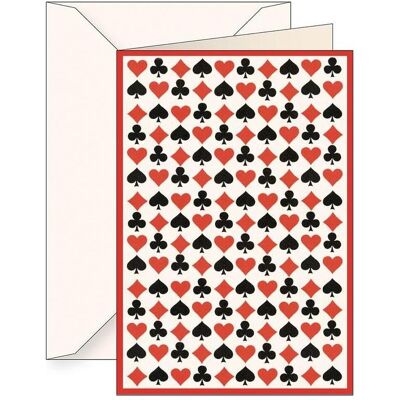 Tassotti, Carte de vœux + papier à lettres, Carte B6 + enveloppe 5936 Couleurs des cartes à jouer (1 pcs) - Publicité Tassotti, Carte de vœux + papier à lettres, Carte B6 + enveloppe 5936 Couleurs des cartes à jouer (1 pcs) - Publicité