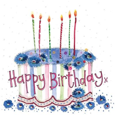 Teka, Carte de vœux + papier à lettres, Geburtstagskarte S287 Kuchen mit Kerzen - Publicité Teka, Carte de vœux + papier à lettres, Geburtstagskarte S287 Kuchen mit Kerzen - Publicité