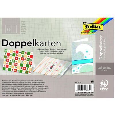 Folia, Carte de vœux + papier à lettres, Cartes-lettres, DIN A5, double hauteur (25 pcs) - Publicité Folia, Carte de vœux + papier à lettres, Cartes-lettres, DIN A5, double hauteur (25 pcs) - Publicité