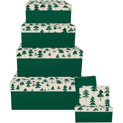Braun + Company, Emballage cadeau, Weihn.Geschenkkarton Winter Forest grün (6x) - Publicité Braun + Company, Emballage cadeau, Weihn.Geschenkkarton Winter Forest grün (6x) - Publicité