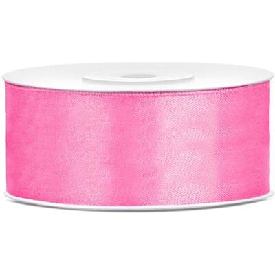 Partydeco, Emballage cadeau, Satin Ribbon, pink, 25mm/25m (1 pc. / 25 lm) (1x) - Publicité Partydeco, Emballage cadeau, Satin Ribbon, pink, 25mm/25m (1 pc. / 25 lm) (1x) - Publicité