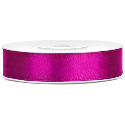 Partydeco, Emballage cadeau, Satin Ribbon, fuchsia, 12mm/25m (1 pc. / 25 lm) (1x) - Publicité Partydeco, Emballage cadeau, Satin Ribbon, fuchsia, 12mm/25m (1 pc. / 25 lm) (1x) - Publicité